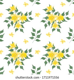 Seamless floral pattern. Background in small flowers for textiles, fabrics, cotton fabric, covers, wallpaper, print, gift wrapping, postcard, scrapbooking.