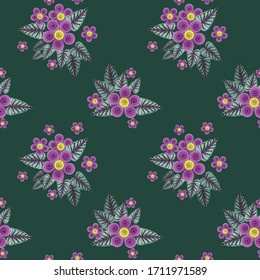 Seamless floral pattern. Background in small flowers for textiles, fabrics, cotton fabric, covers, wallpaper, print, gift wrapping, postcard, scrapbooking.