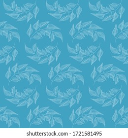  Patrón floral sin soldadura. Fondo de hojas pequeñas para textiles, tejidos, tela de algodón, cubiertas, papel pintado, papel pintado, envoltura de regalo, postal, rayado.