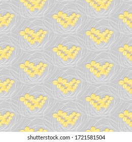  Patrón floral sin soldadura. Fondo de hojas pequeñas para textiles, tejidos, tela de algodón, cubiertas, papel pintado, papel pintado, envoltura de regalo, postal, rayado.