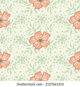 Seamless floral pattern. Background in small flowers for textiles, fabrics, cotton fabric, covers, wallpaper, print, gift wrapping, postcard, scrapbooking.