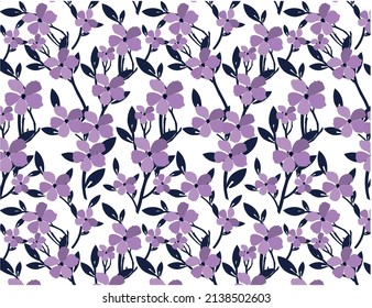 Seamless floral pattern, background with small colored flowers and leaves, on dark background. Botanical Floral pattern for bright printing.vector illustration. used fabric,pattern,clothing, wallpaper