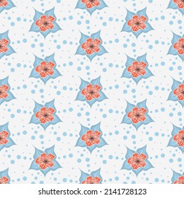 Seamless floral pattern. Background in small flowers for textiles, fabrics, cotton fabric, covers, wallpaper, print, gift wrapping, postcard, scrapbooking.