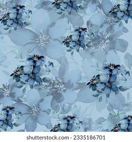 Seamless floral pattern. Background in small flowers for textiles, fabrics, cotton fabric, covers, wallpaper, print, gift wrapping, postcard, scrapbooking.