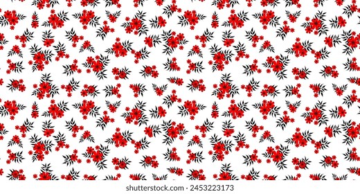 Seamless floral pattern. Background in small flowers for textiles, fabrics, cotton fabric, covers, wallpaper, print, gift wrapping, postcard, scrapbooking.