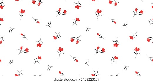 Seamless floral pattern. Background in small flowers for textiles, fabrics, cotton fabric, covers, wallpaper, print, gift wrapping, postcard, scrapbooking.