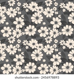 Seamless floral pattern. Background in small flowers for textiles, fabrics, cotton fabric, covers, wallpaper, print, gift wrapping, postcard, scrapbooking.