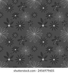 Seamless floral pattern. Background in small flowers for textiles, fabrics, cotton fabric, covers, wallpaper, print, gift wrapping, postcard, scrapbooking.