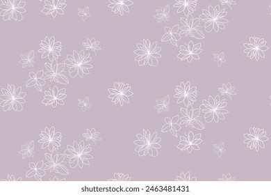 Seamless floral pattern. Background in small flowers for textiles, fabrics, cotton fabric, covers, wallpaper, print, gift wrapping, postcard, scrapbooking.