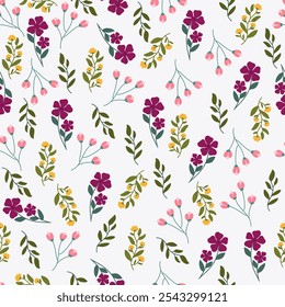 seamless floral pattern. background of small flowers. Small flowers scattered over a 
background. vector for printing on surfaces.cloth, wallpaper, postcard, greeting cards, wedding invite ,gift paper