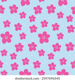 Seamless floral pattern. Background in small flowers for textiles, fabrics, cotton fabric, covers, wallpaper, print, gift wrapping, postcard, scrapbooking.
