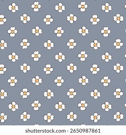 Seamless floral pattern. Background in small flowers for textiles, fabrics, cotton fabric, covers, wallpaper, print, gift wrapping, postcard.