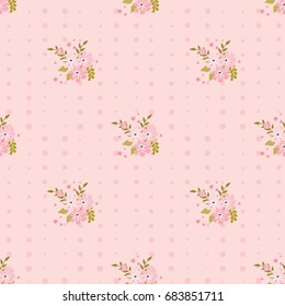 Seamless floral pattern. Background in small flowers for textiles, fabrics, cotton fabric, covers, wallpaper, print, gift wrapping, postcard, scrapbooking.