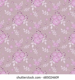 Seamless floral pattern. Background in small flowers for textiles, fabrics, cotton fabric, covers, wallpaper, print, gift wrapping, postcard, scrapbooking.