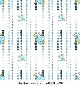 Seamless floral pattern. Background in small flowers for textiles, fabrics, cotton fabric, covers, wallpaper, print, gift wrapping, postcard, scrapbooking.