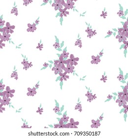 Seamless floral pattern. Background in small flowers for textiles, fabrics, cotton fabric, covers, wallpaper, print, gift wrapping, postcard, scrapbooking.