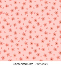 Seamless floral pattern. Background in small flowers for textiles, cotton fabric, covers, wallpaper, print, gift wrapping, postcard, scrapbooking.