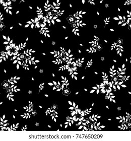Seamless floral pattern. Background in small flowers for textiles, fabrics, cotton fabric, covers, wallpaper, print, gift wrapping, postcard, scrapbooking.