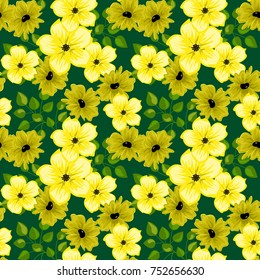 Seamless floral pattern. Background in small flowers for textiles, fabrics, cotton fabric, covers, wallpaper, print, gift wrapping, postcard, scrapbooking.