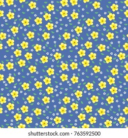 Seamless floral pattern. Background in small flowers for textiles, fabrics, cotton fabric, covers, wallpaper, print, gift wrapping, postcard, scrapbooking.