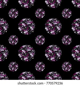 Seamless floral pattern. Background in small flowers for textiles, fabrics, cotton fabric, covers, wallpaper, print, gift wrapping, postcard, scrapbooking.