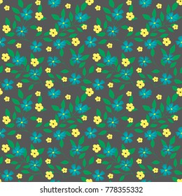 Seamless floral pattern. Background in small flowers for textiles, fabrics, cotton fabric, covers, wallpaper, print, gift wrapping, postcard, scrapbooking.