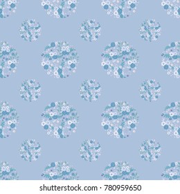 Seamless floral pattern. Background in small flowers for textiles, fabrics, cotton fabric, covers, wallpaper, print, gift wrapping, postcard, scrapbooking.