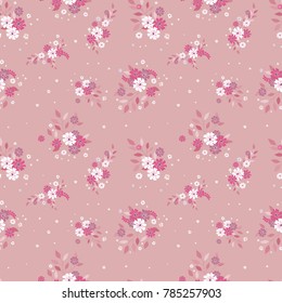 Seamless floral pattern. Background in small flowers for textiles, fabrics, cotton fabric, covers, wallpaper, print, gift wrapping, postcard, scrapbooking.