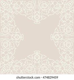 Seamless Floral Pattern. Background in the style of Damascus. Flower Design pattern.