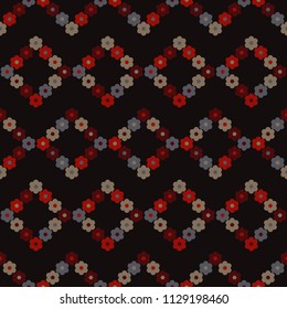Seamless floral pattern. Background texture. Decorative floral ornament. Textile rapport.