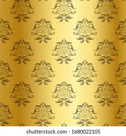 Seamless floral pattern background, Vector flower ornament, Hand drawn decorative element, Seamless backgrounds and wallpapers for fabric, packaging, Decorative print, Textile, repeating pattern