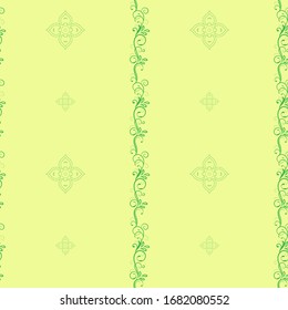 Seamless floral pattern background, Vector flower ornament, Hand drawn decorative element, Seamless backgrounds and wallpapers for fabric, packaging, Decorative print, Textile, repeating pattern