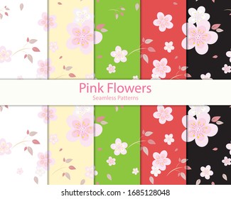 Seamless floral pattern background, Vector flower ornament, Hand drawn decorative element, Seamless backgrounds and wallpapers for fabric, packaging, Decorative print, Textile, repeating pattern