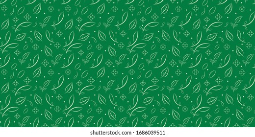 Seamless floral pattern background, Vector flower ornament, Hand drawn decorative element, Seamless backgrounds and wallpapers for fabric, packaging, Decorative print, Textile, repeating pattern