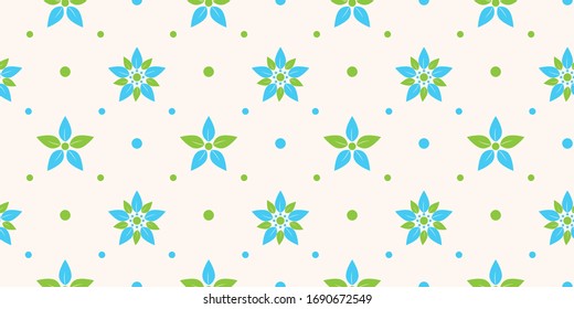 Seamless floral pattern background, Vector flower ornament, Hand drawn decorative element, Seamless backgrounds and wallpapers for fabric, packaging, Decorative print, Textile, repeating pattern