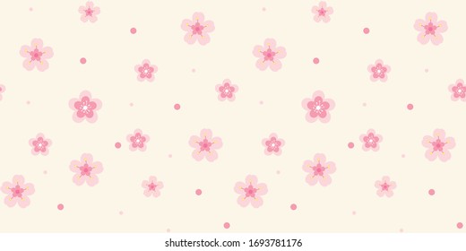 Seamless floral pattern background, Vector flower ornament, Hand drawn decorative element, Seamless backgrounds and wallpapers for fabric, packaging, Decorative print, Textile, repeating pattern