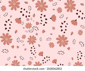 Seamless floral pattern background. Vector illustration.