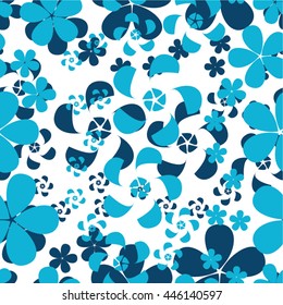 Seamless floral pattern, background, vector.