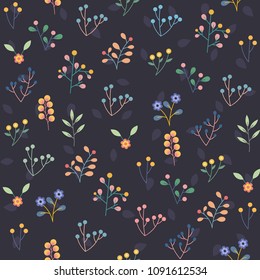 Seamless Floral Pattern Background Vintage Vector