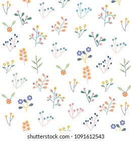 Seamless Floral Pattern Background Vintage Vector