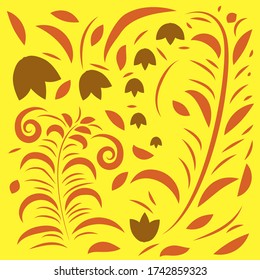 nahtlose Muster-Hintergründe mit Blättern und Blumen Vektordesign