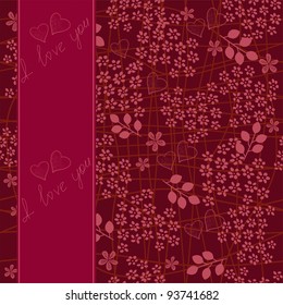 seamless floral pattern with banner