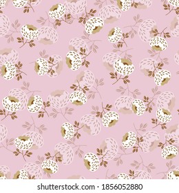 Seamless floral pattern based on traditional folk art ornaments. Colorful flowers on dark background. Scandinavian style. Sweden nordic style. Vector illustration. Simple minimalistic pattern.