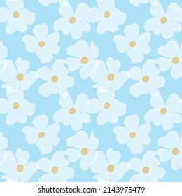 Nahtlose Blumenmuster auf der Grundlage traditioneller Volkskunst-Ornamente. Farbige Blumen auf buntem Hintergrund. Skandinavischer Stil. Schweden nordischen Stil. Vektorgrafik. Einfaches minimalistisches Muster.