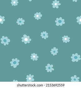 Patrón floral sin foco basado en ornamentos tradicionales de arte folclórico. Flores coloridas sobre el fondo del color. Estilo escandinavo. Estilo nórdico de Suecia. Ilustración vectorial. Simple patrón minimalista.
