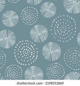 Seamless floral pattern based on traditional folk art ornaments. Colorful flowers on color background. Scandinavian style. Sweden nordic style. Vector illustration. Simple minimalistic pattern.