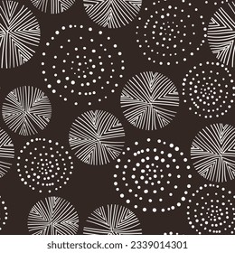 Seamless floral pattern based on traditional folk art ornaments. Colorful flowers on color background. Scandinavian style. Sweden nordic style. Vector illustration. Simple minimalistic pattern.