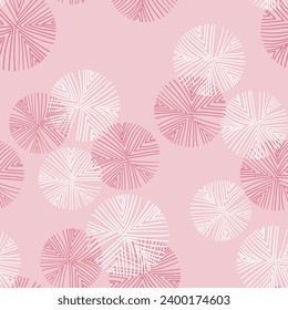 Seamless floral pattern based on traditional folk art ornaments. Colorful flowers on color background. Scandinavian style. Sweden nordic style. Vector illustration. Simple minimalistic pattern.