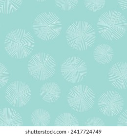 Seamless floral pattern based on traditional folk art ornaments. Colorful flowers on color background. Scandinavian style. Sweden nordic style. Vector illustration. Simple minimalistic pattern.