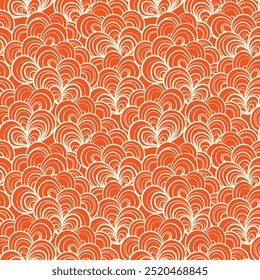 Seamless floral pattern based on traditional folk art ornaments. Colorful flowers on color background. Scandinavian style. Sweden nordic style. Vector illustration. Simple minimalistic pattern.